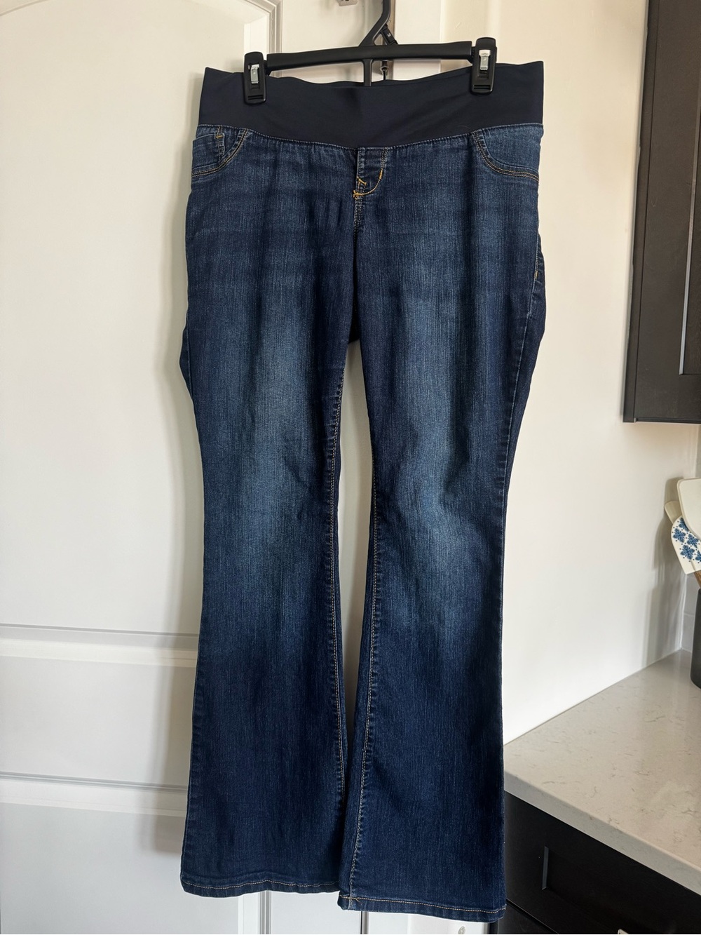 Old Navy Dark Blue & Navy Maternity Flare Jeans